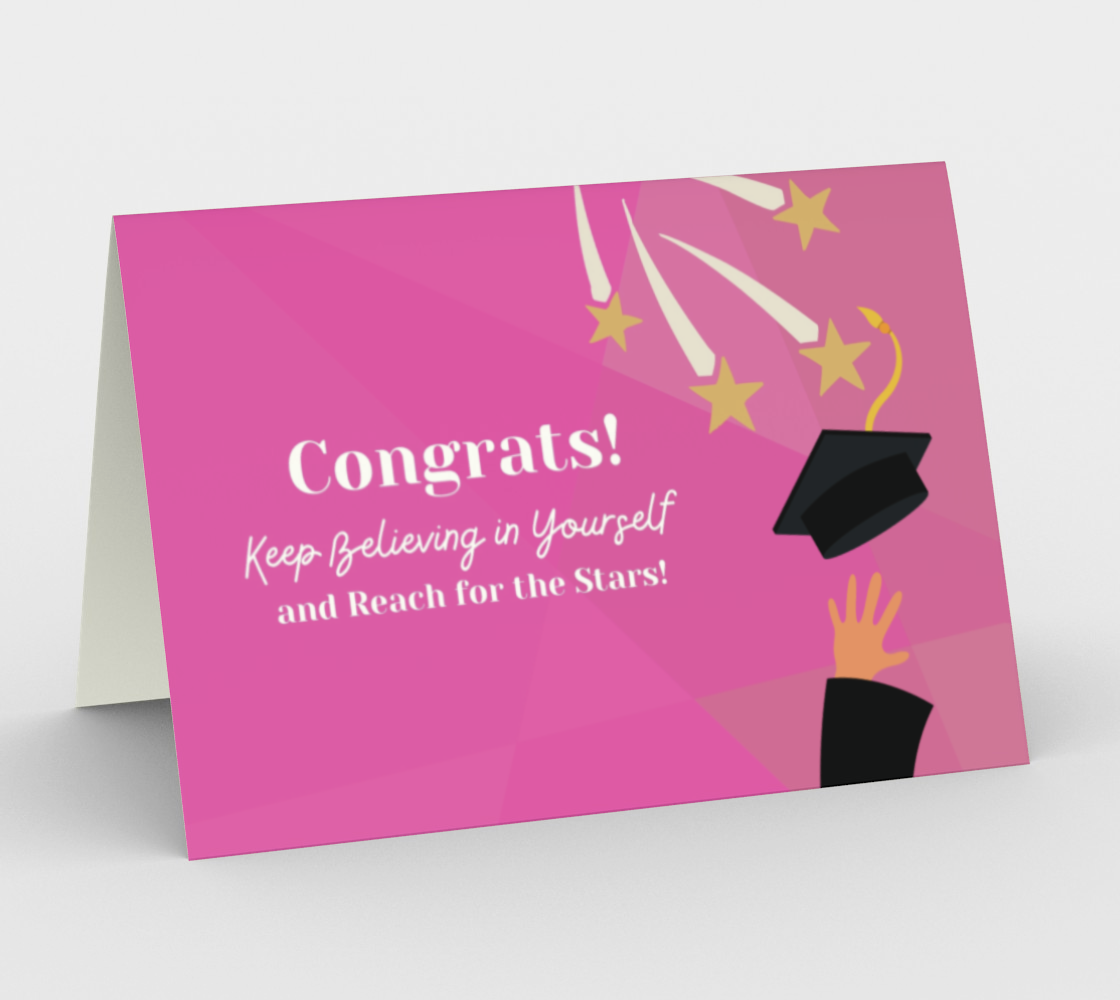 Congrats! Keep Believing - Graduation Cards (Pink)  preview