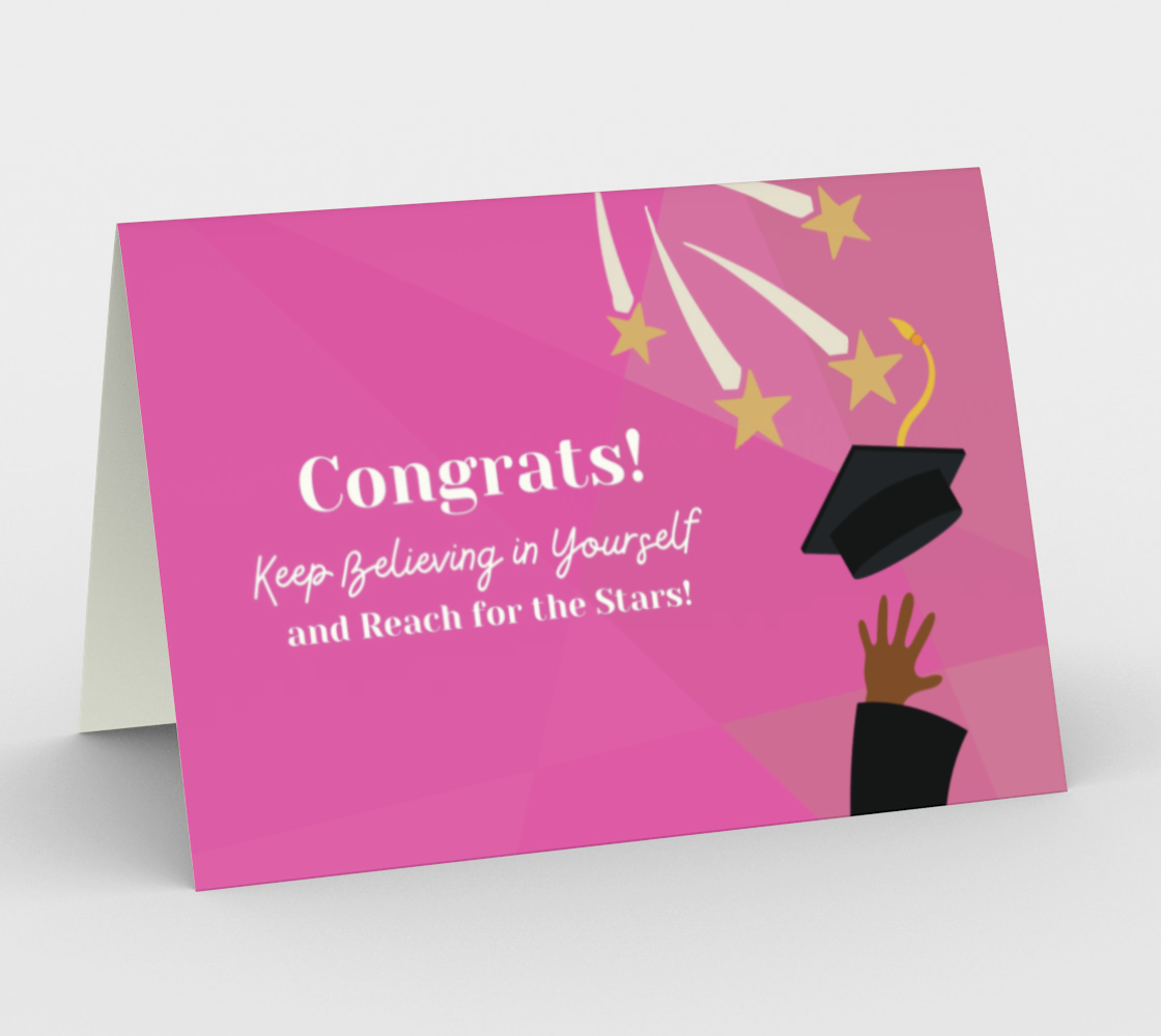 Congrats! Keep Believing - Graduation Cards (Pink) preview