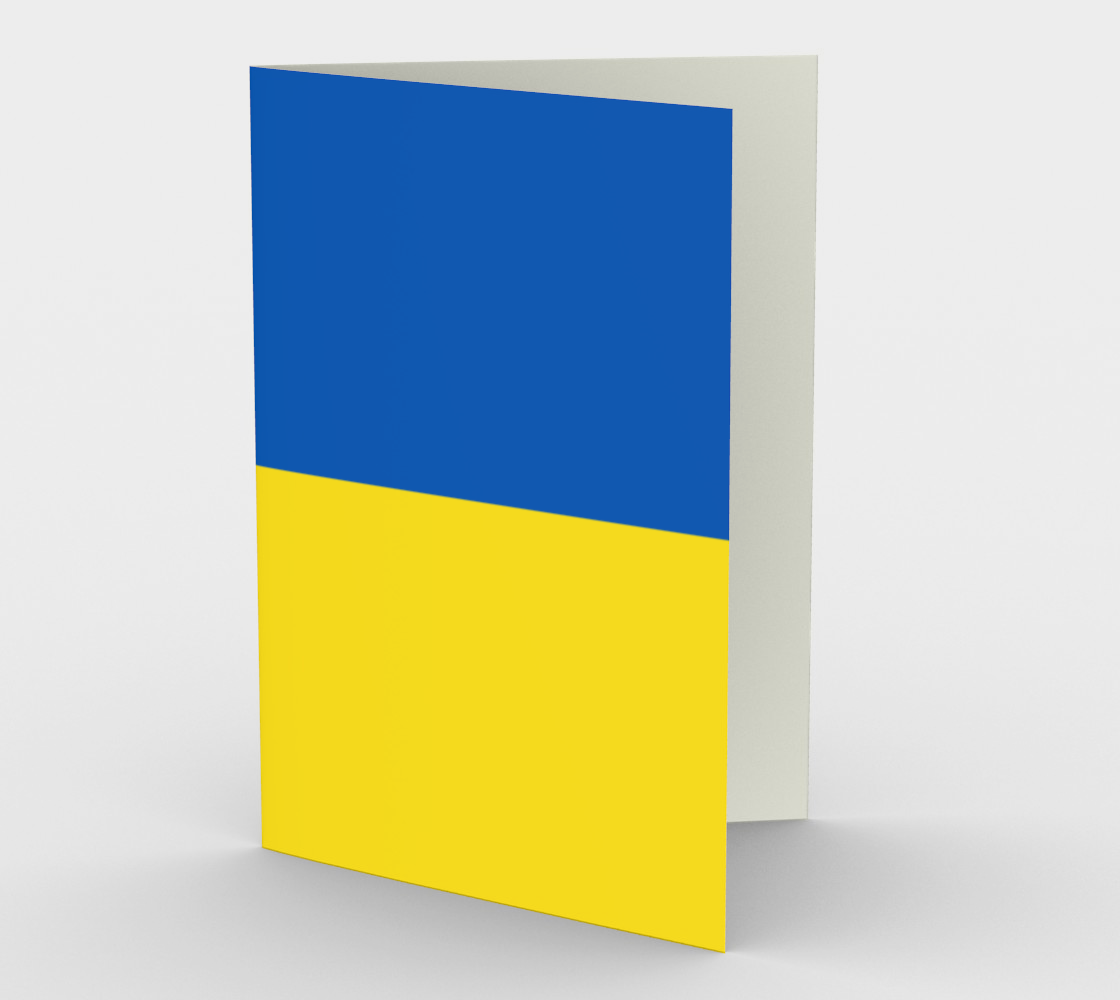 Aperçu de Flag of Ukraine in Blue Yellow Portrait Card, AWSSG
