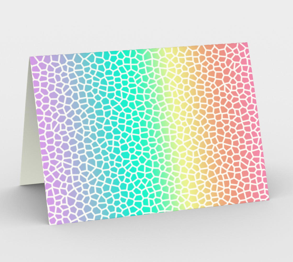Pastel Rainbow Mosaic Blank Card-PRIDE, LGBTQIA preview