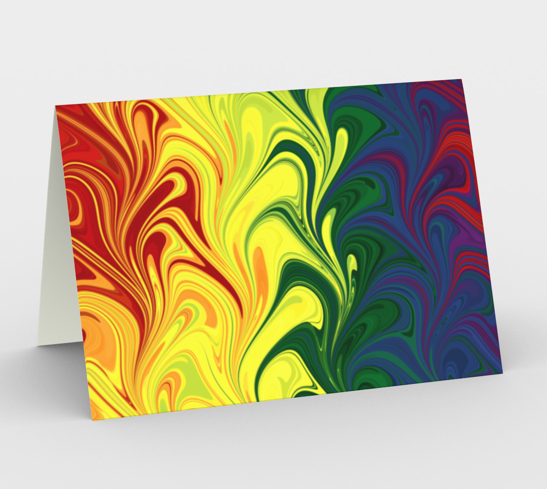 Swirly Psychedelic Gay Pride Flag preview