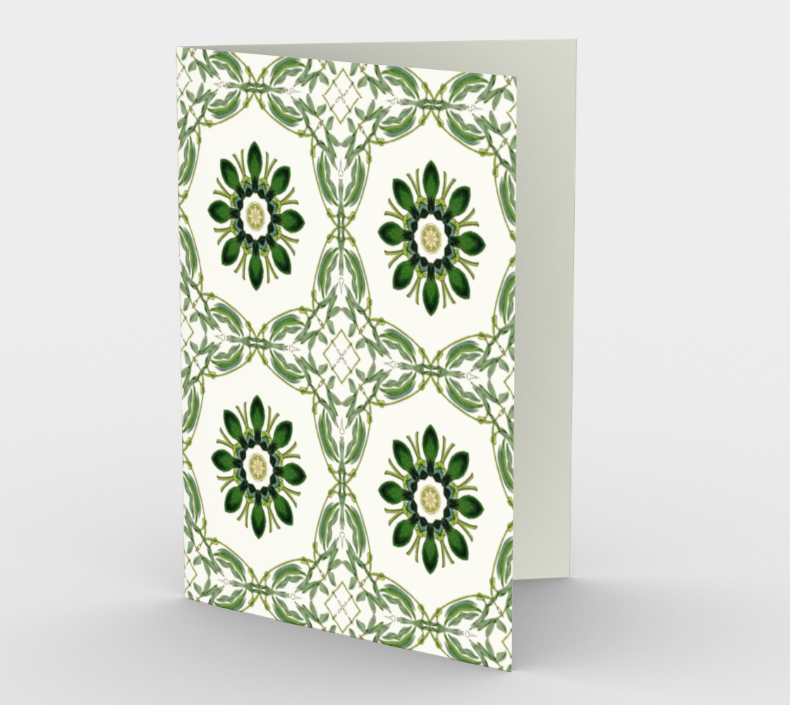 Green Floral Card preview
