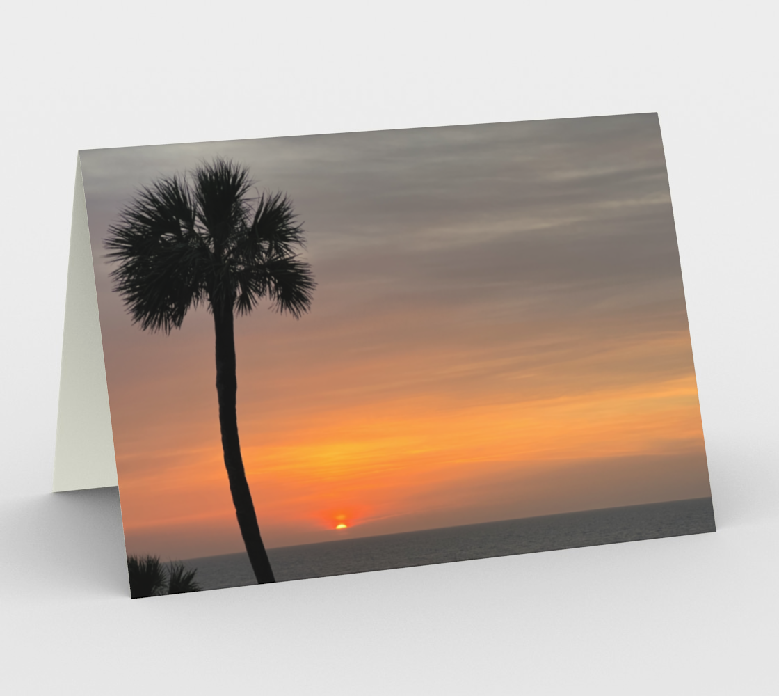 Palm Tree Sunrise Card preview