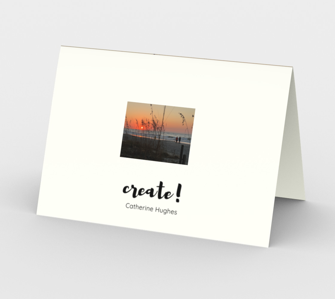 Watching the Sunrise at the Ocean Card thumbnail #3