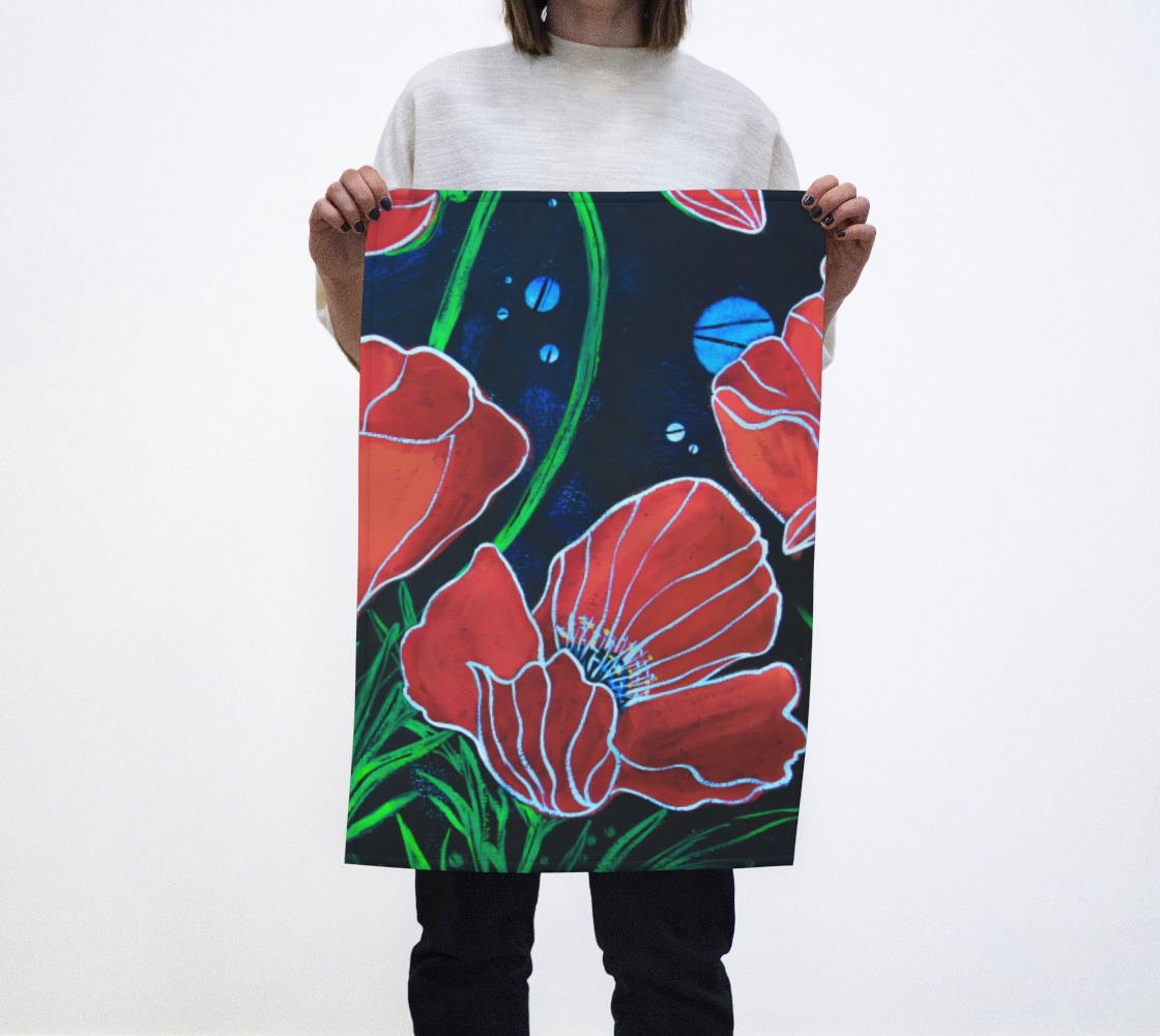 Poppies 1 Tea Towel preview