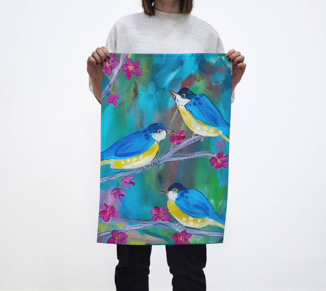 Happy Birds Tea Towel preview