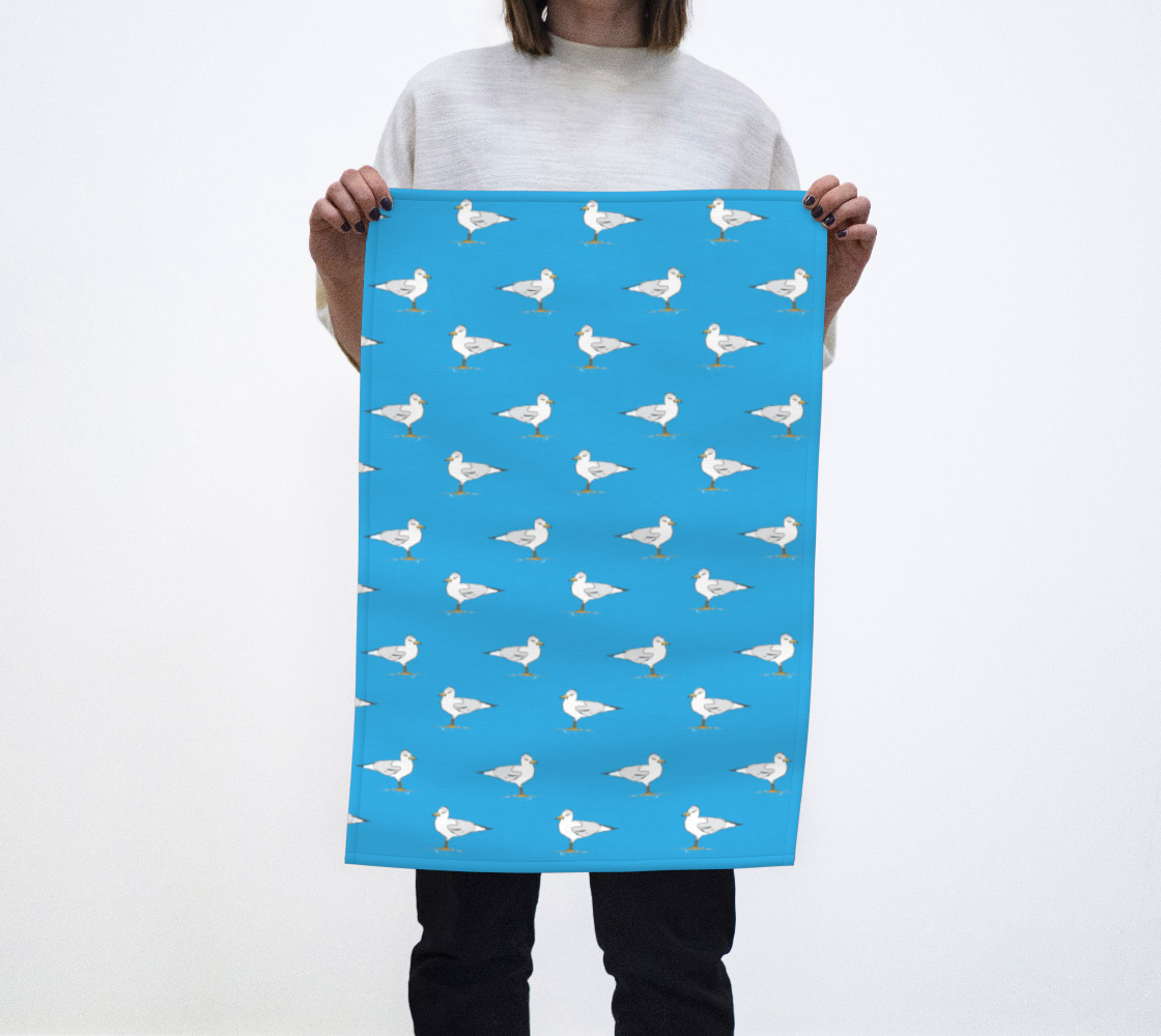 Gulls Blue Tea Towel preview