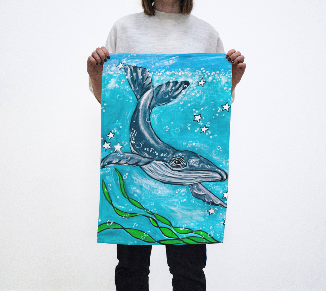 Dive Deep Whale Tea Towel preview