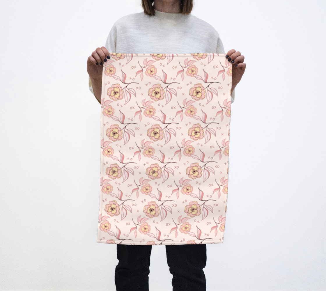 Pink Peonies Tea Towel preview