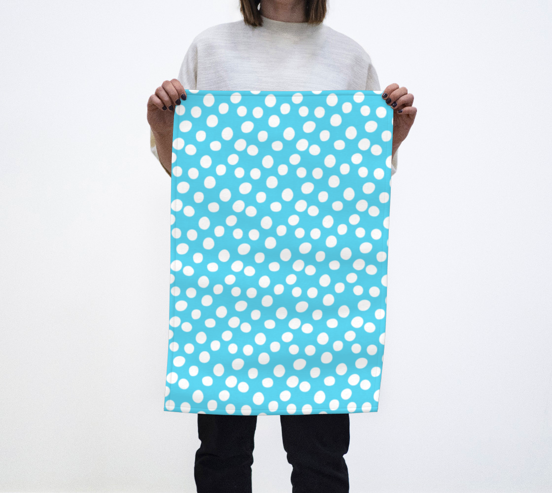 All About the Dots Tea Towel - Blue preview