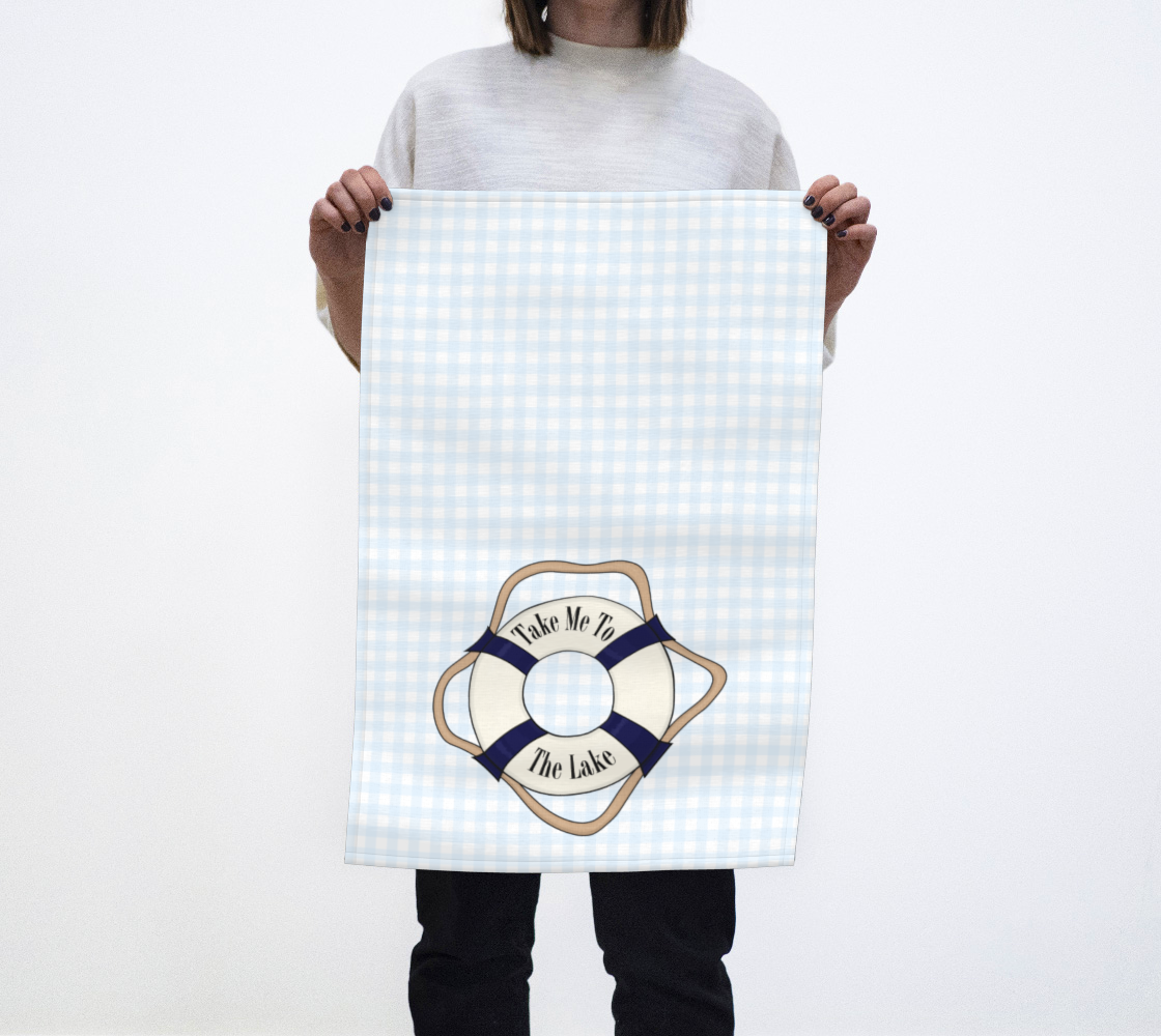 Aperçu de Take Me to the Lake Tea Towel #1