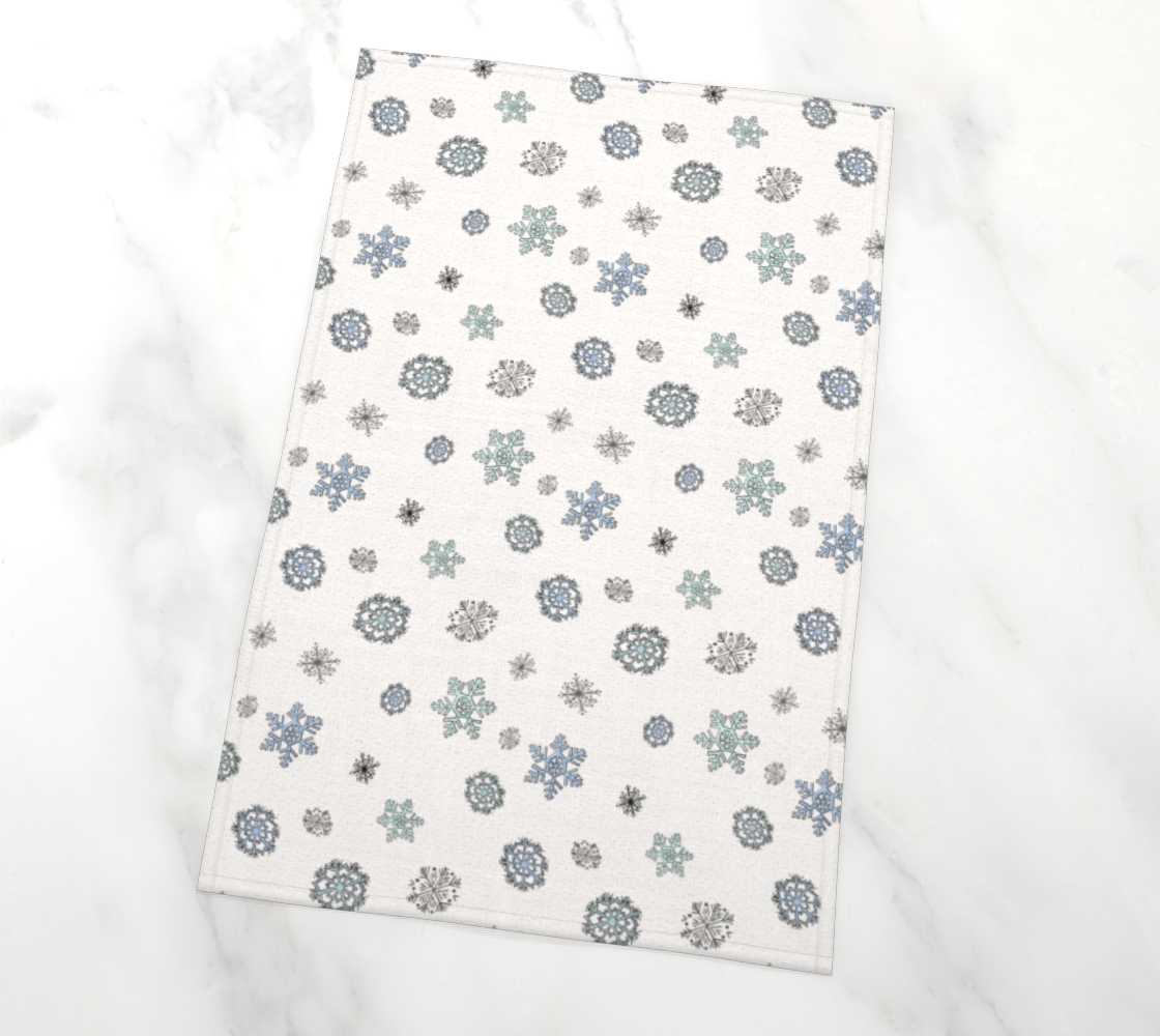 Snowflakes Tea Towel preview #2