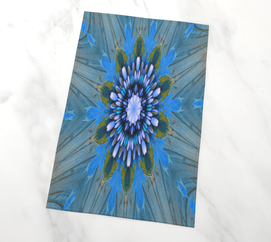 Aperçu de Blue Kaleidoscope Tea Towel #2