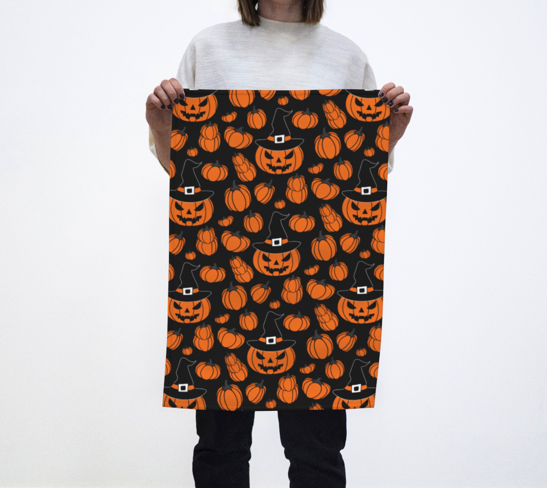 Orange Pumpkin Queen Tea Towel preview