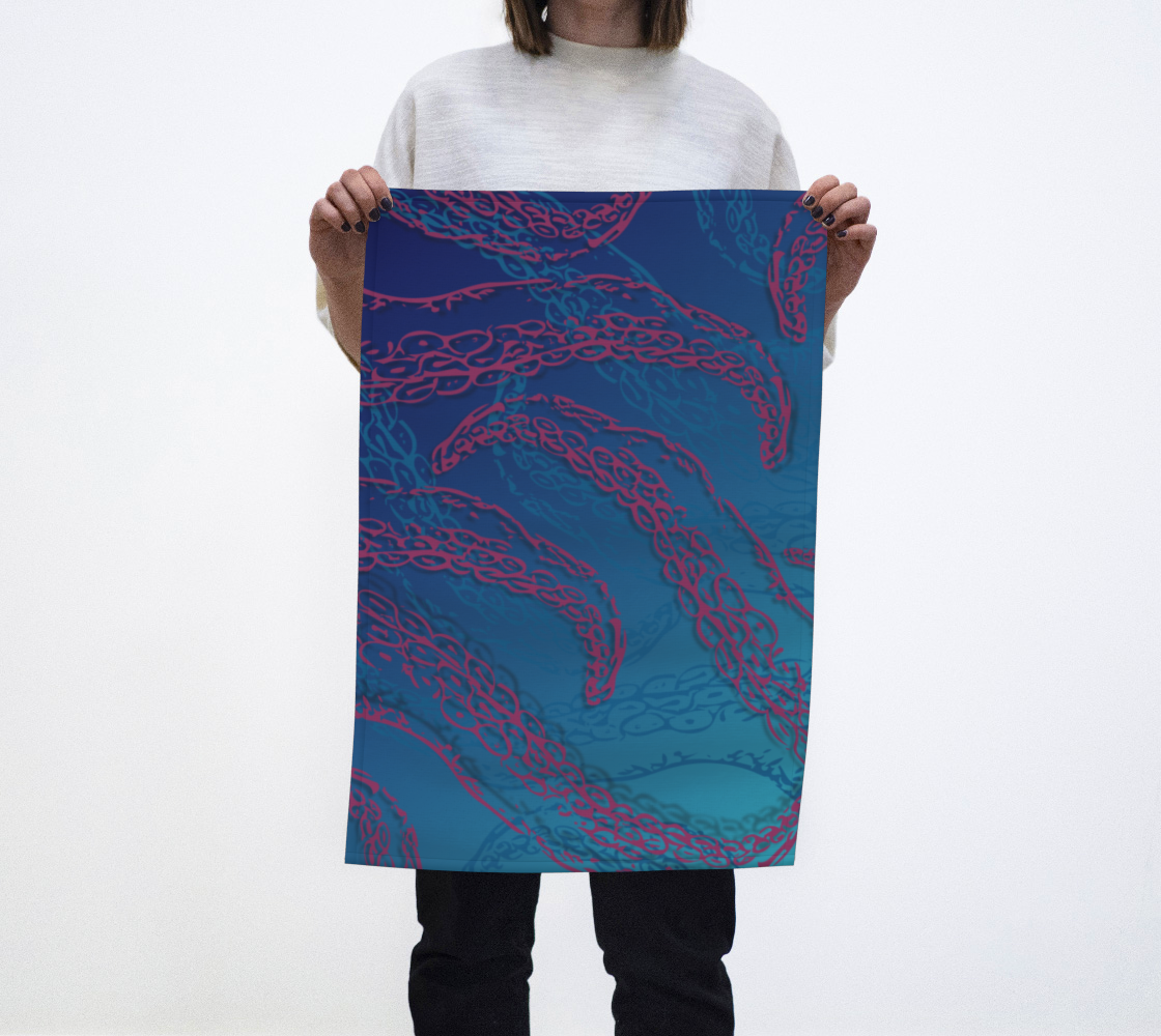 Aperçu de Tentacle Ink - Tea Towel