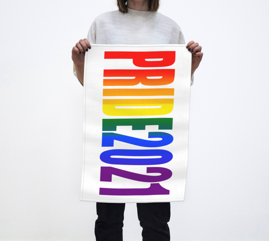 LGBT Rainbow Flag Typography Gay Pride 2021 3D preview
