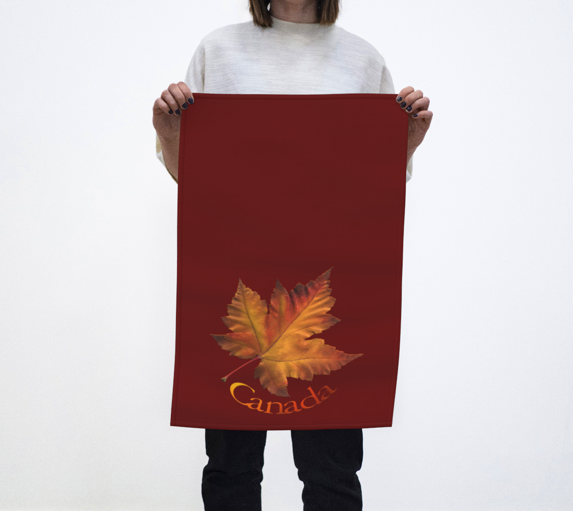 Aperçu de Canada Autumn Maple Leaf Tea Towels