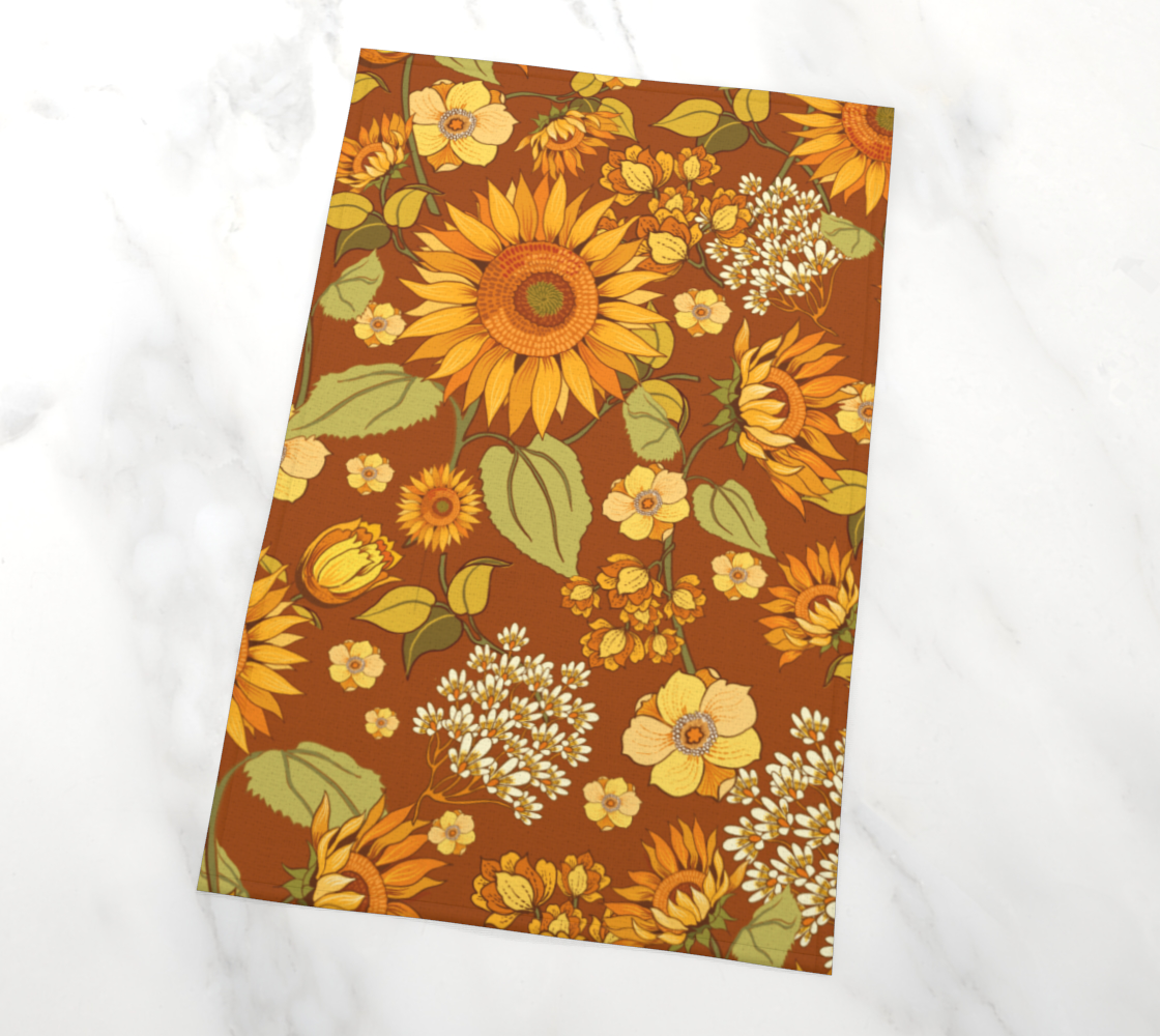 70s Sunflower teatowel preview #2