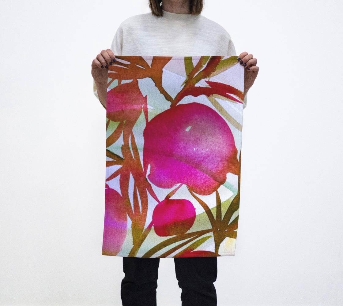 Abstract Peony Tea Towel preview