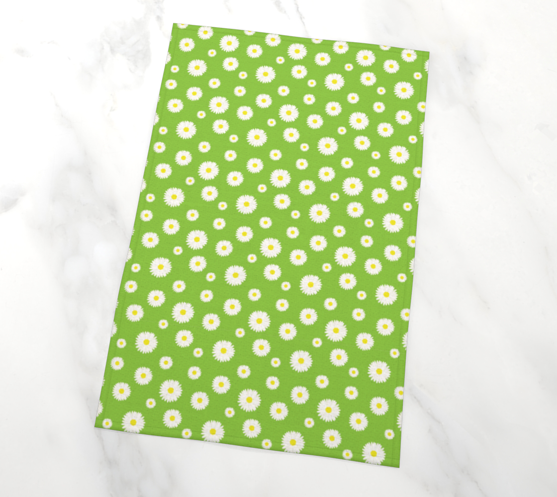 Daisy, Daisy Tea Towel - Green Miniature #3