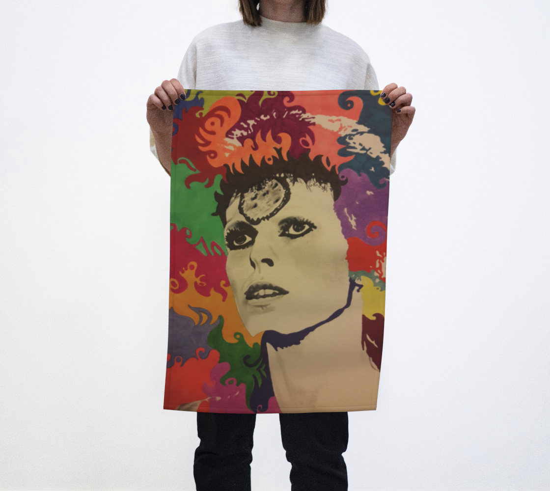 David Bowie Tea Towel on White preview