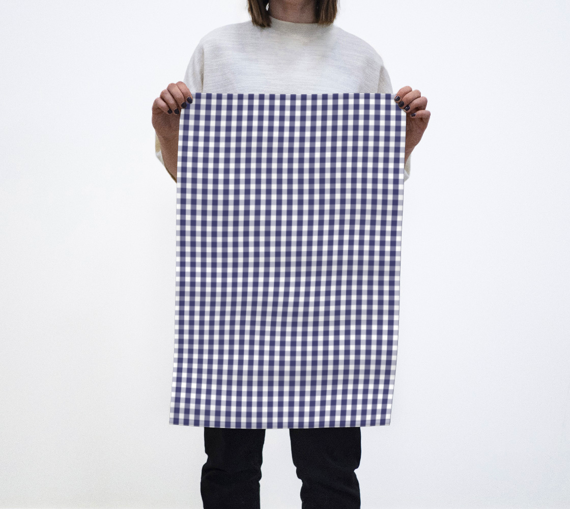 USA Flag Blue and White Gingham Checked preview
