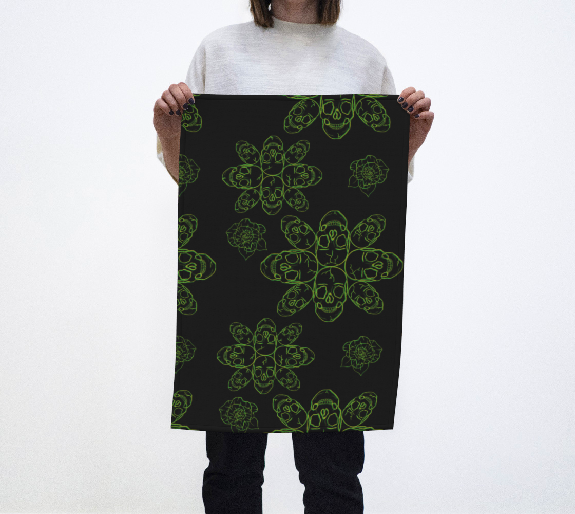 Bone Flower Green Tea Towel preview