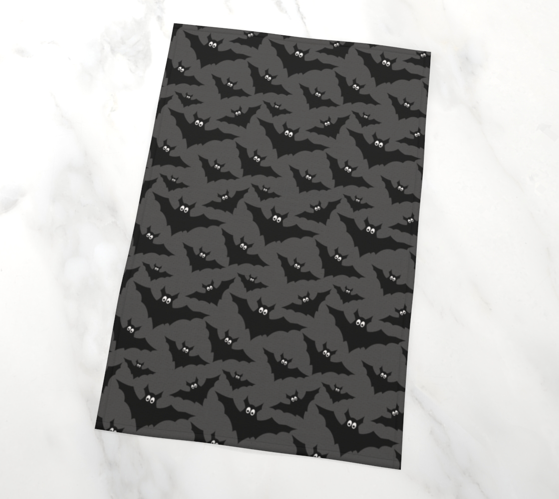 Cool gray black Flying bats Halloween pattern preview #2