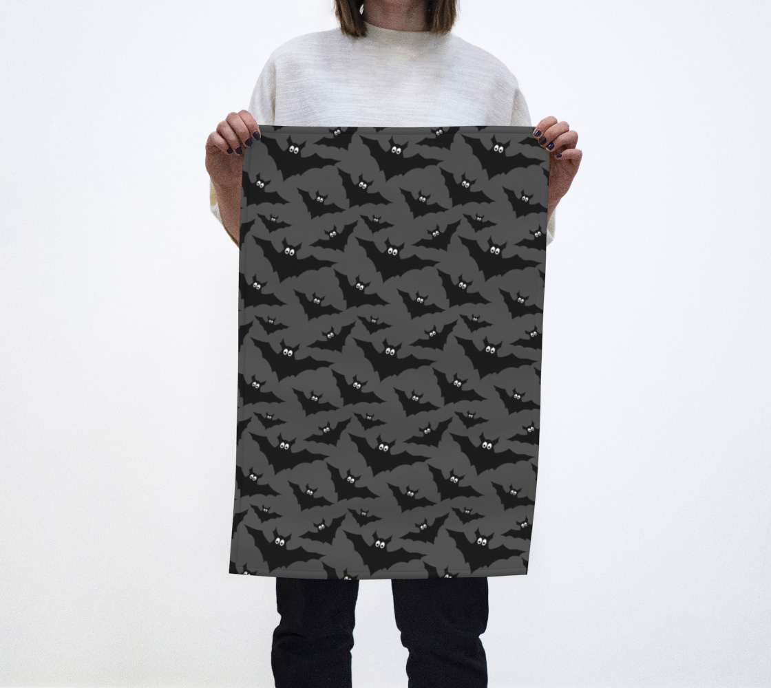 Cool gray black Flying bats Halloween pattern preview