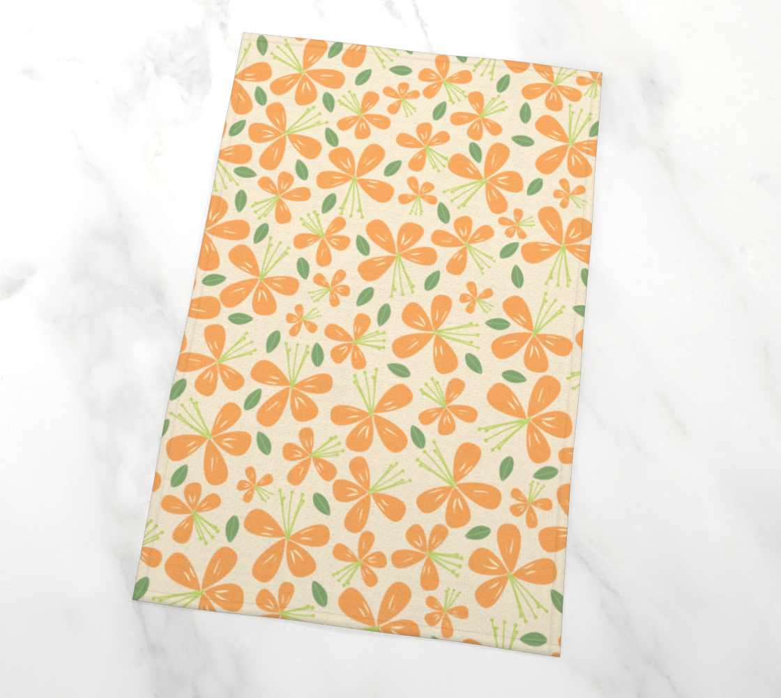 Orange Blossoms Tea Towel preview #2