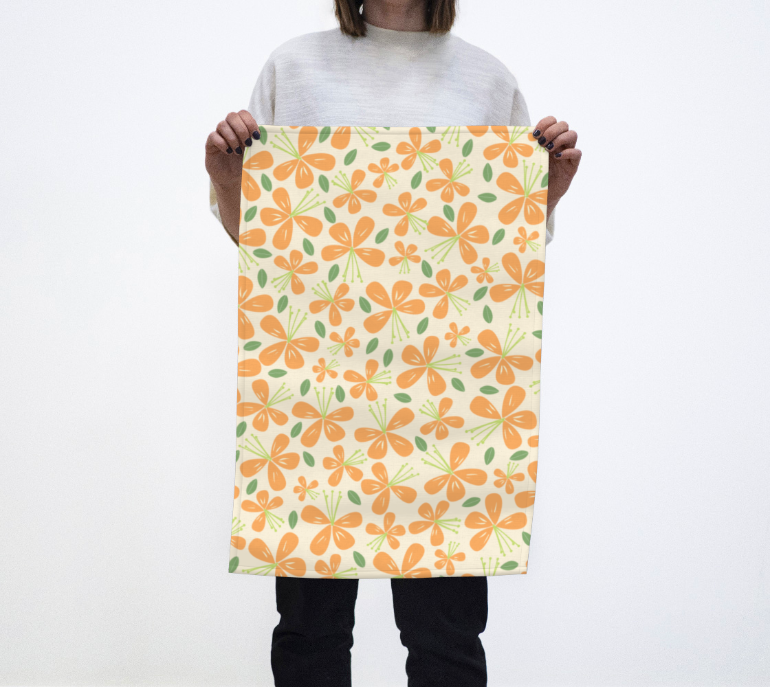 Orange Blossoms Tea Towel preview #1