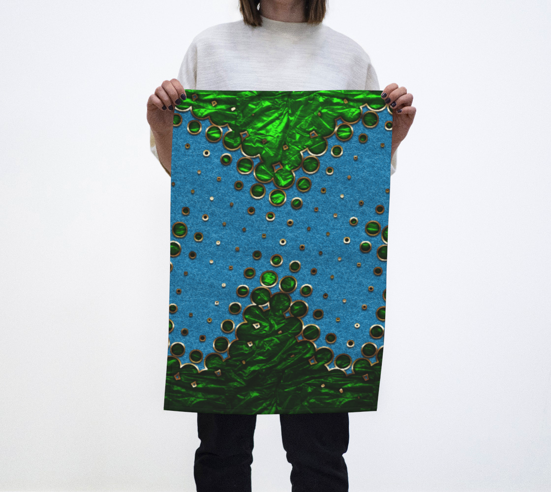light blue and green abstract t shirt 3D preview