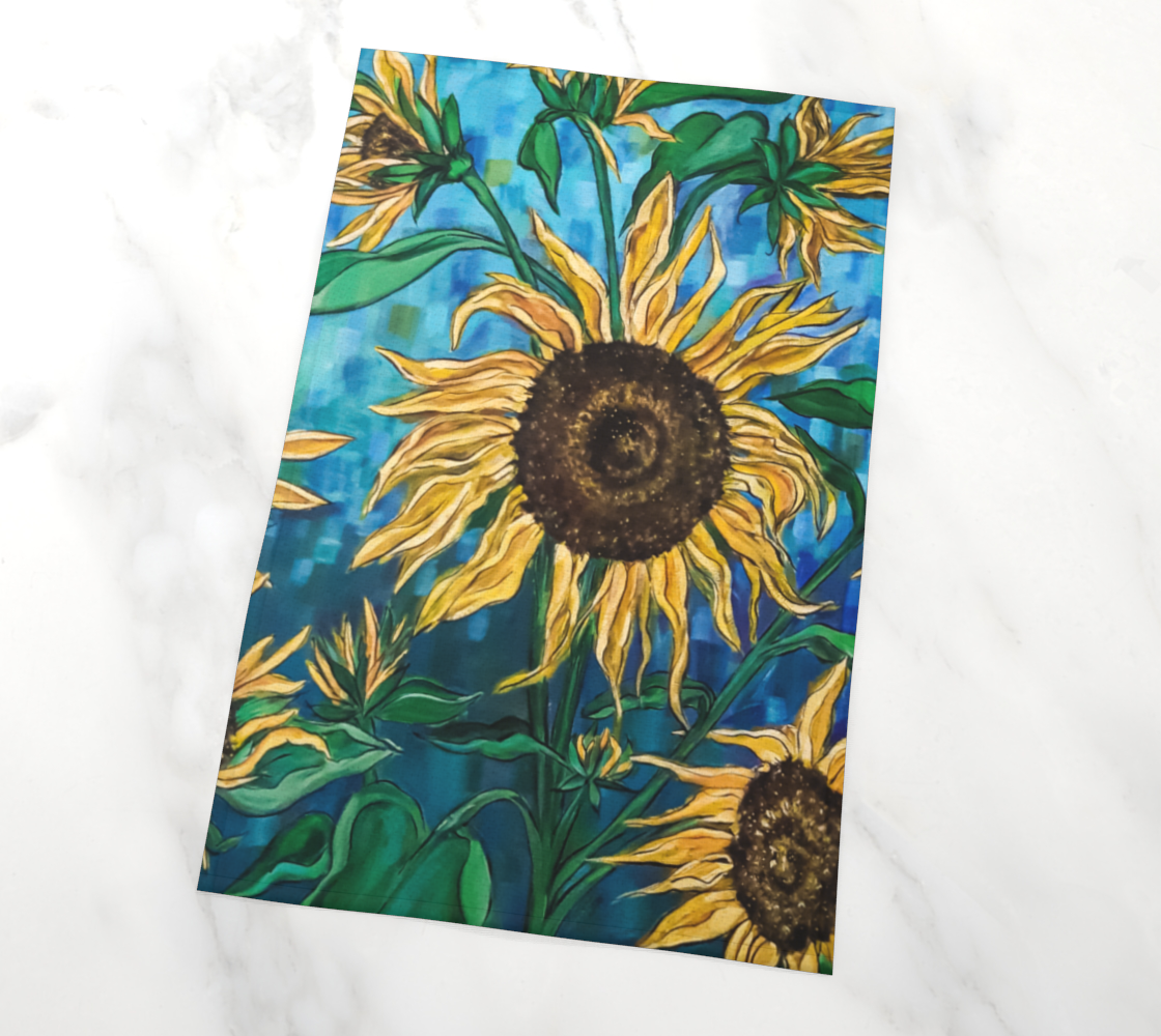 Summer Sunflowers Tea Towel thumbnail #3