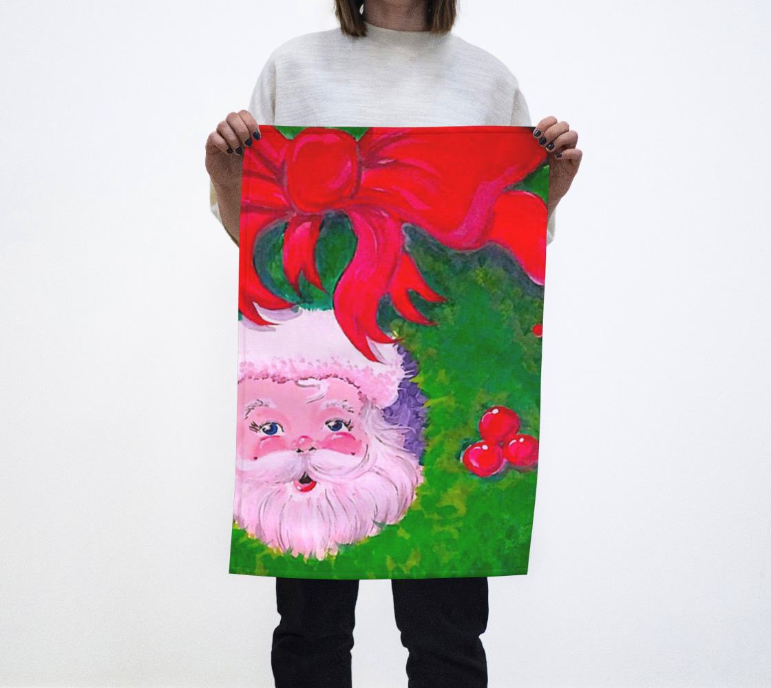 Santa tea towel by Clint! preview