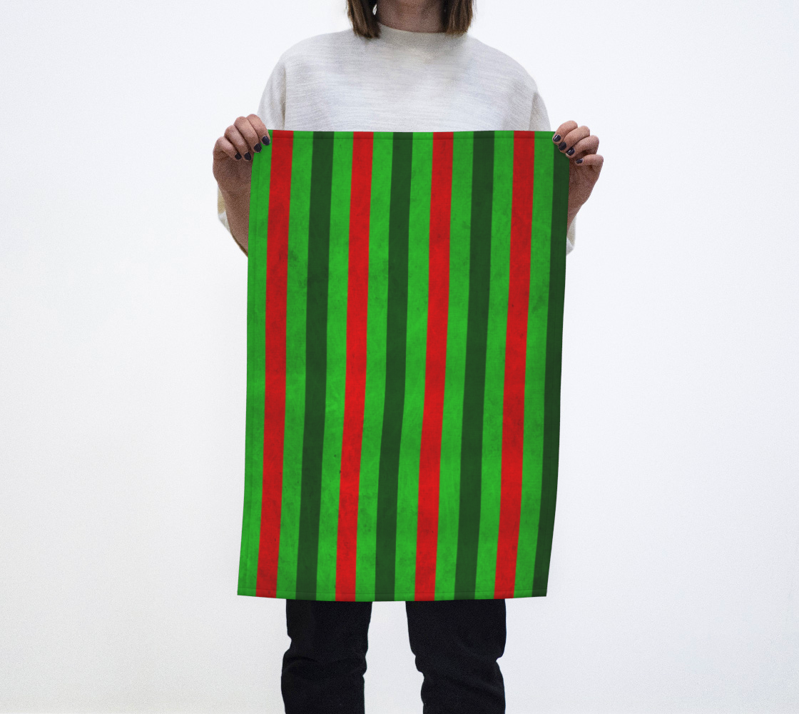 Stripes Collection: Christmas Elves Tea Towel preview