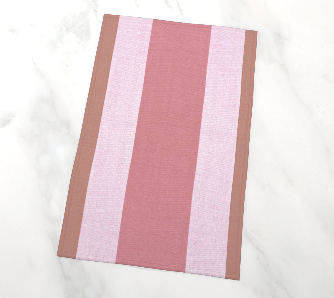 Dusty pink sripes tea towel preview #2