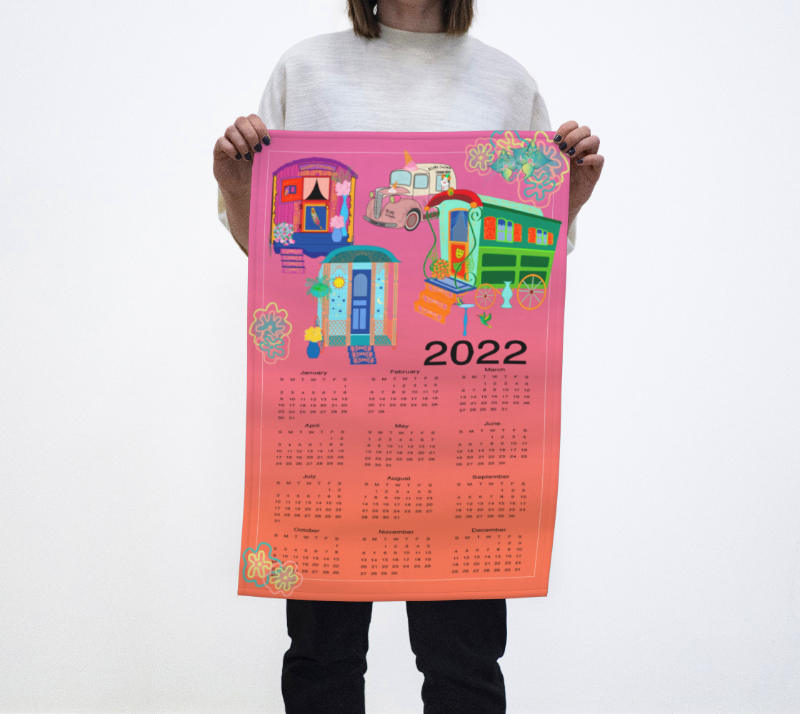 Tea towel and Wall hanging 2022 Calendar preview