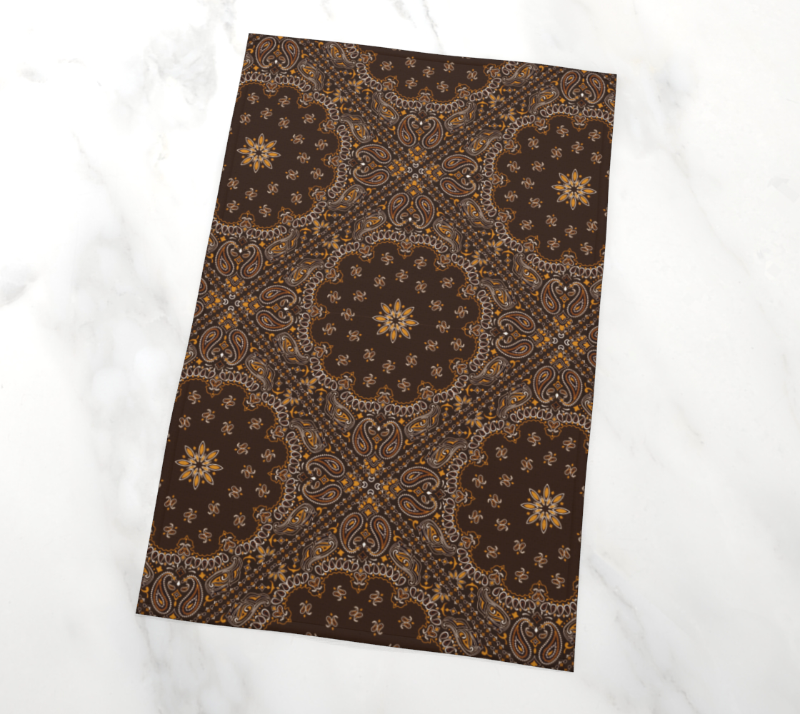 Brown Bandanna Paisley Pattern preview #2