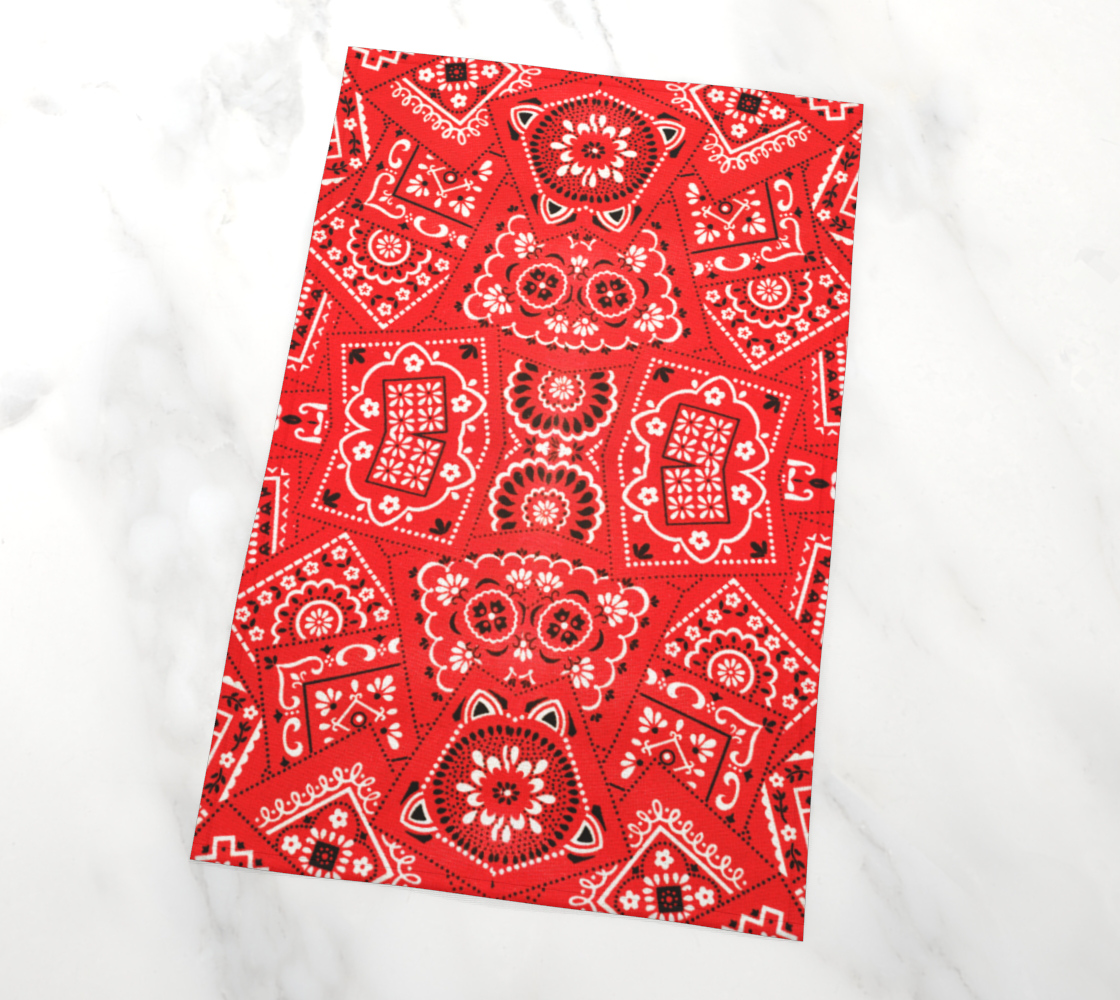 Red Bandanna Paisley Pattern preview #2
