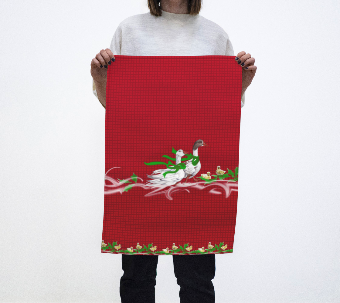 Christmas Geese Tea Towel preview