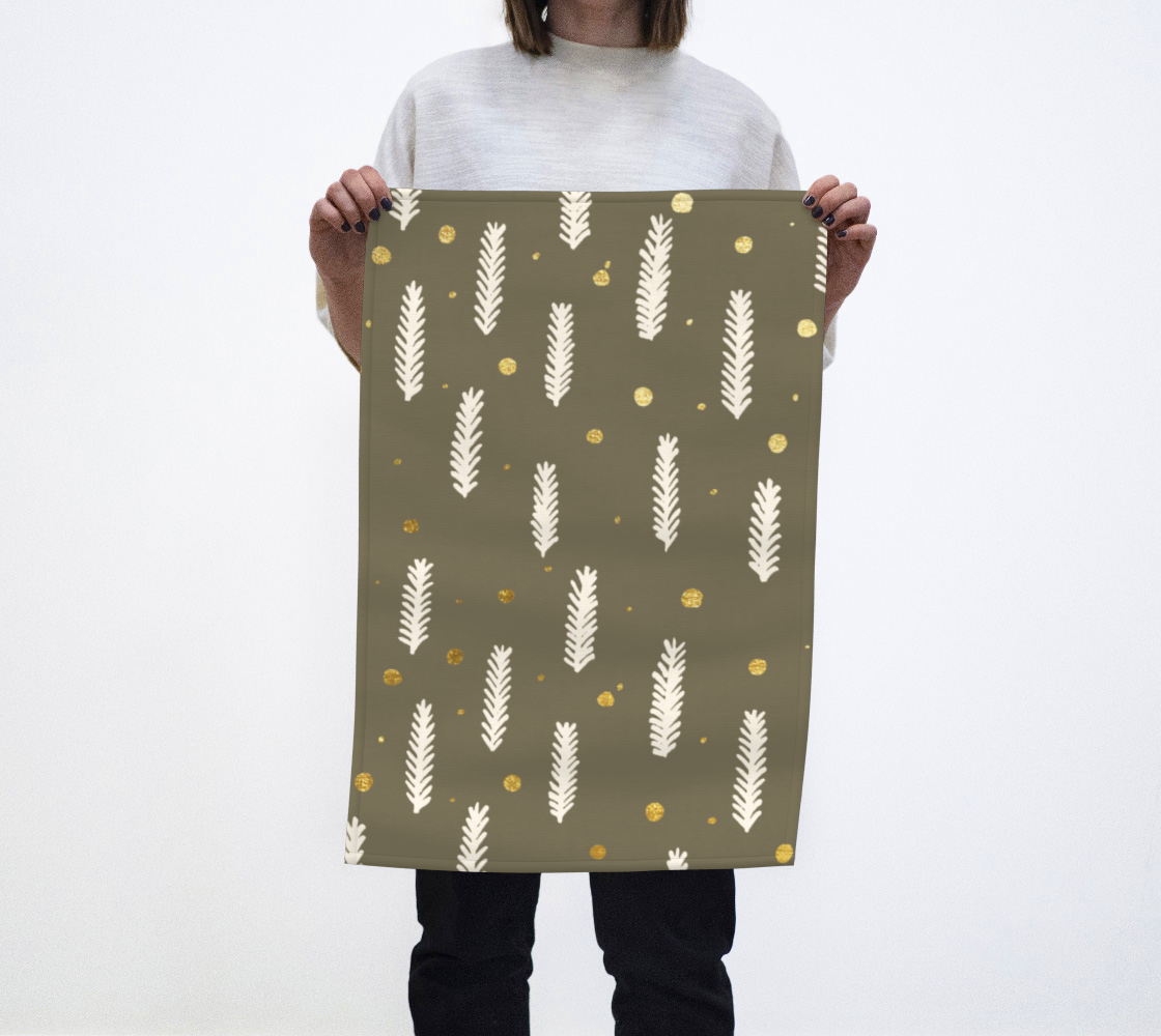 Christmas branches and dots - kraft preview