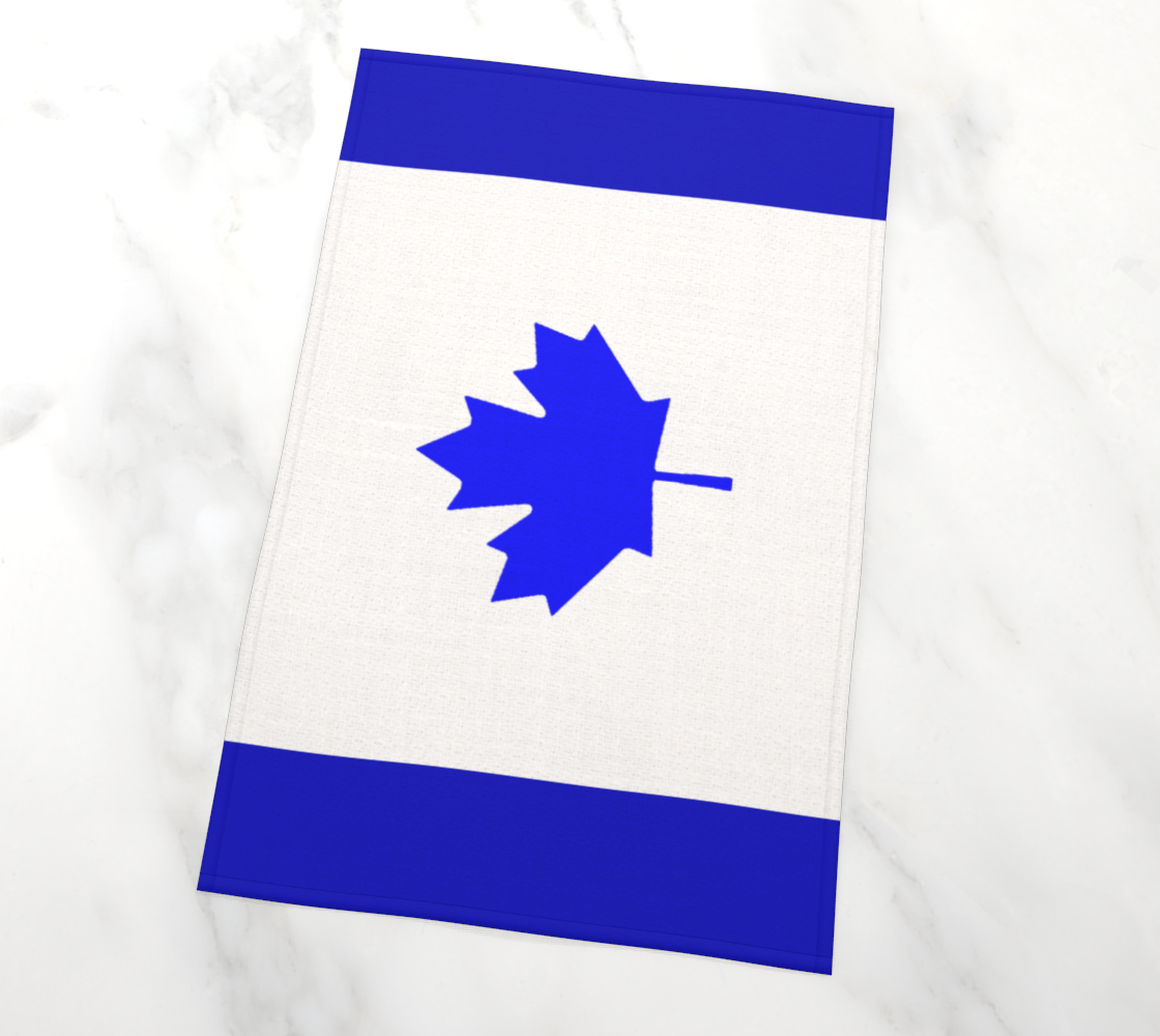 Maple Leaf Blue Tea Towel preview #2