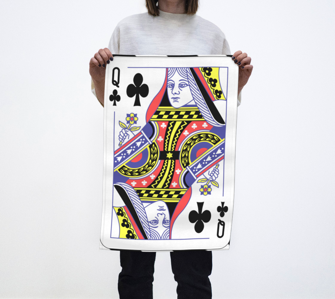 Queen of Clubs Tea Towel preview #1