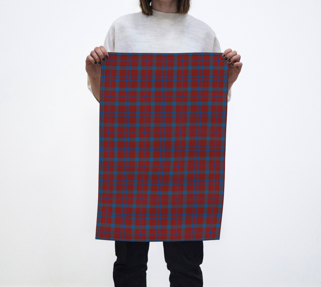 Tartan - Red and Blue Tea Towel preview