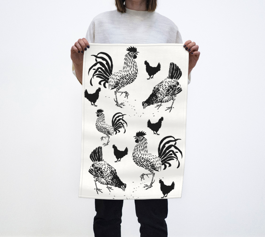 CHICKEN ROOSTER TEA TOWEL preview