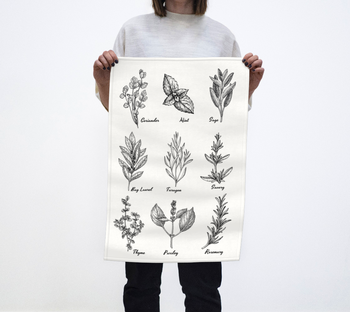 Aperçu de HERB SKETCHES TEA TOWEL