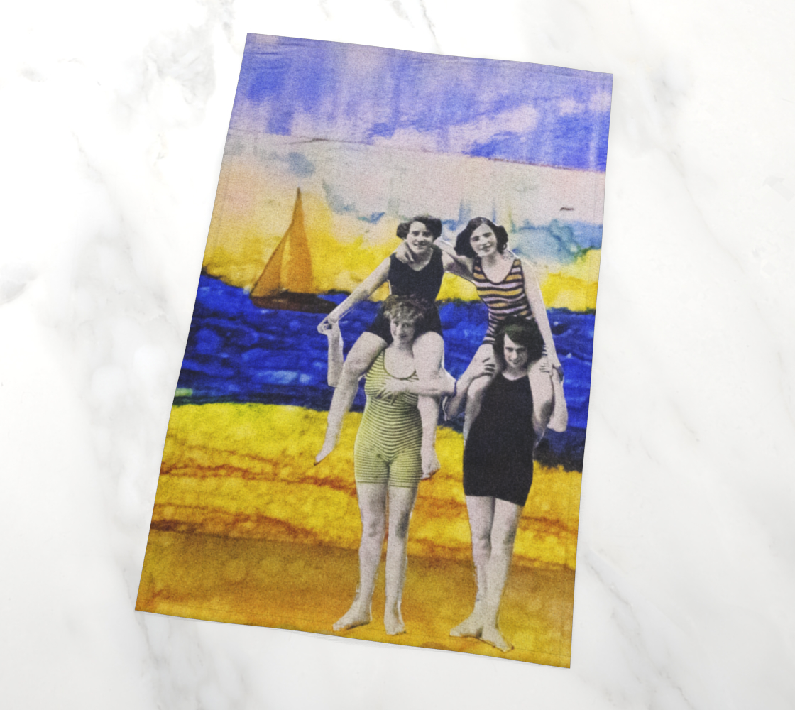 A Day At The Beach (tea towel) preview #2