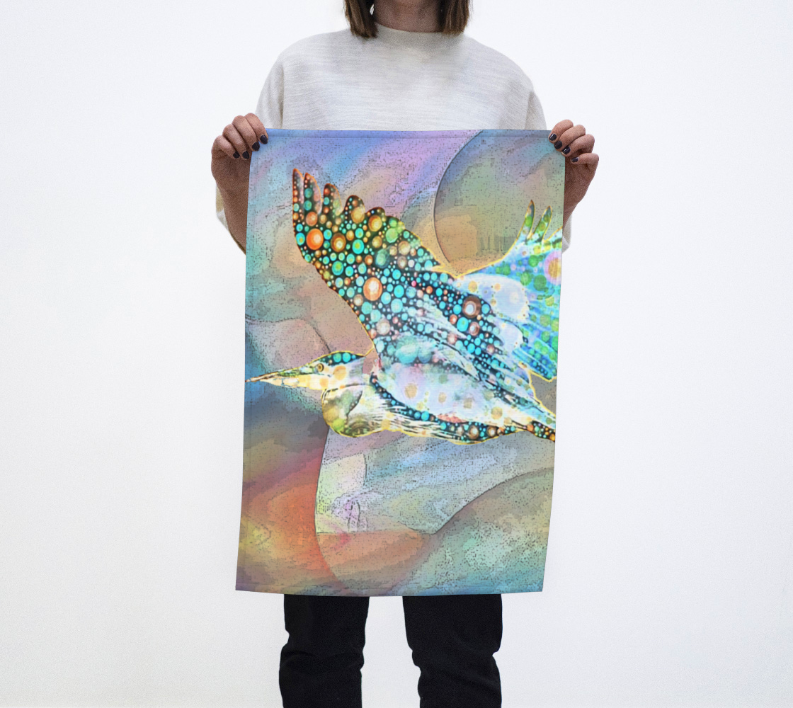 Heron Skies (tea towel) preview #1