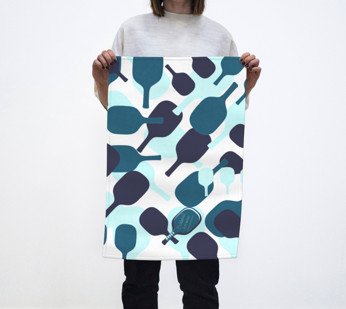 Court/sweat towel, Pickleball Camouflage, seafoam/teal/navy preview