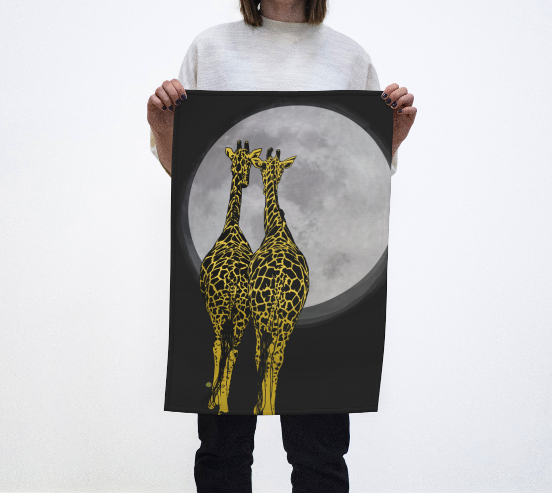 Aperçu de Celestial giraffes and full moon